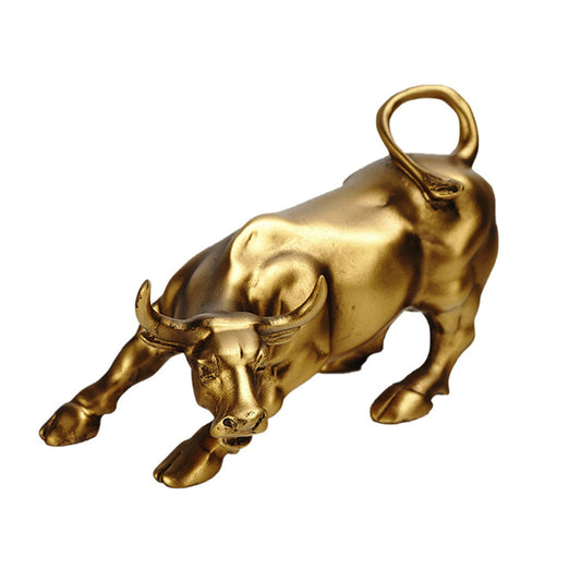 Wanwan Personalized OX Figurine Fine Symbol Resin Represents Good Luck OX Statue Desktop Decoration