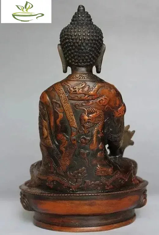 Tibetan Brass Buddhism Bodhisattva Sakyamuni Buddha Statue
