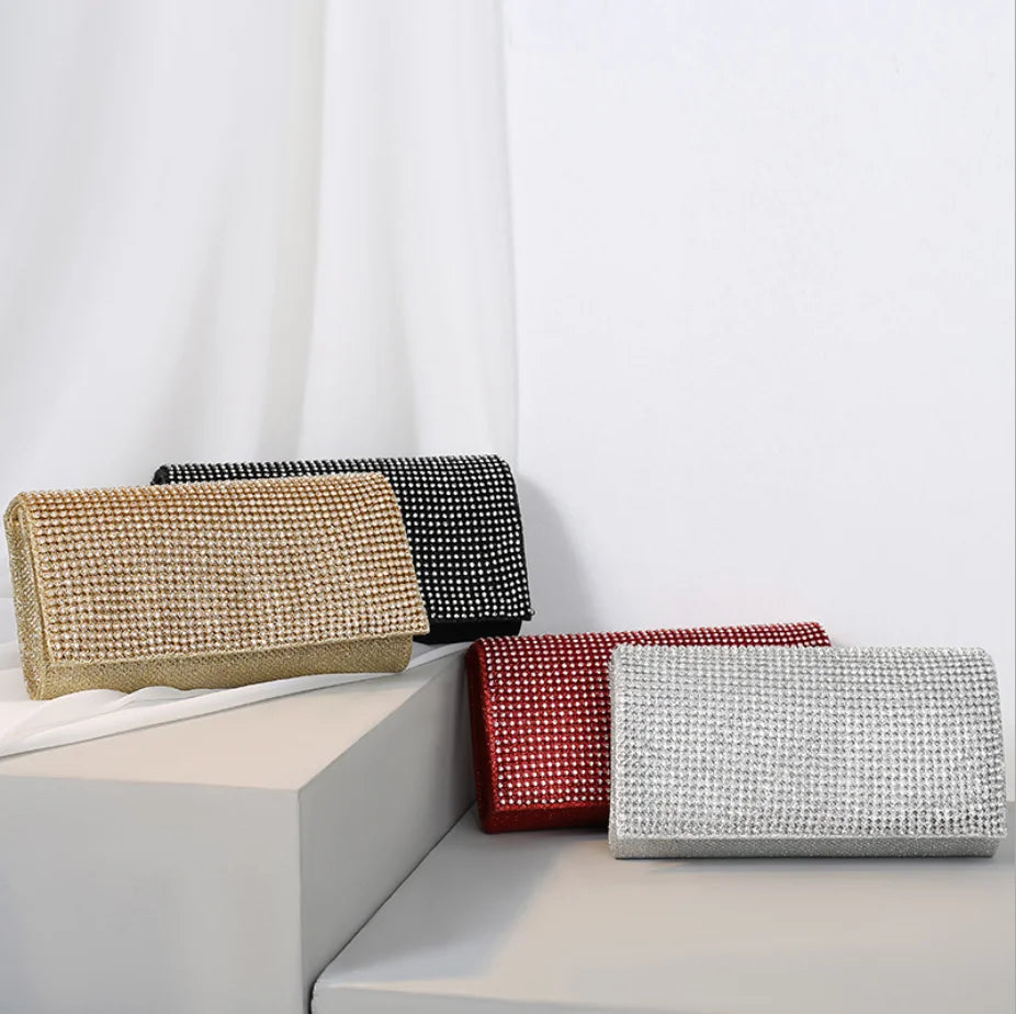female party prom cocktail Evening Bag Wedding Handbags women bridal clutch Purse Lady Diamond Rhinestone Clutches shoulder bag