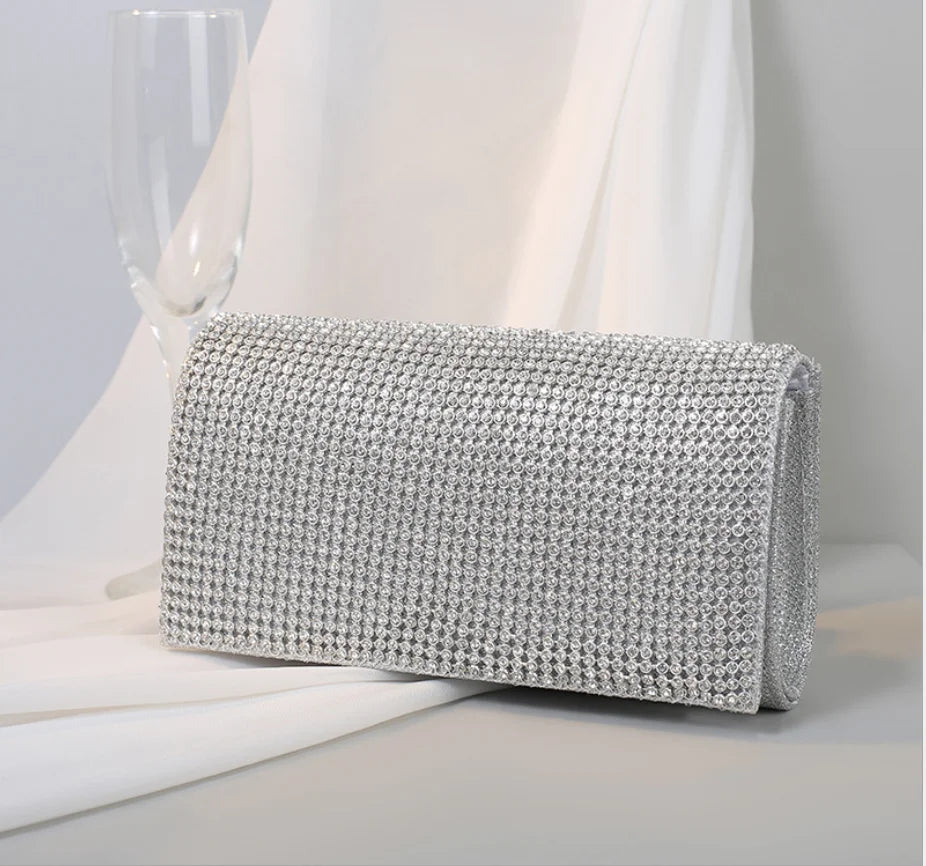 female party prom cocktail Evening Bag Wedding Handbags women bridal clutch Purse Lady Diamond Rhinestone Clutches shoulder bag