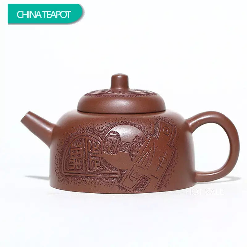160ml Chinese Yixing Famous Purple Clay Teapots Handmade Tea Pot Raw Ore Purple Mud Kettle High-end Zisha Tea Set Collection