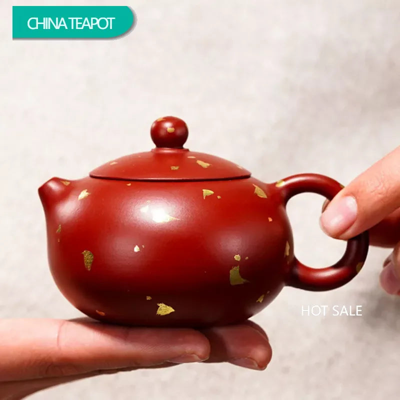 90ml Traditional Yixing Purple Clay Teapots Handmade Small Capacity Xishi Tea Pot Raw Ore Dahongpao Kettle Chinese Zisha Tea Set
