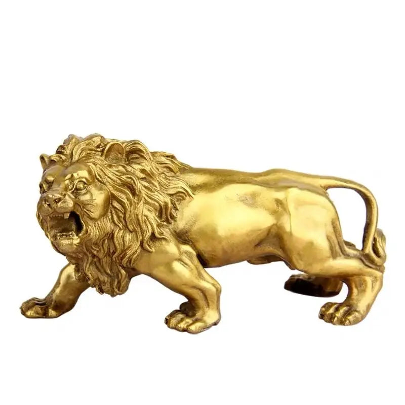 free shipping Latest western copper lion  bronze lions crafts Family decoration sculpture furnishing articles