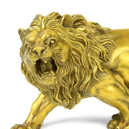 free shipping Latest western copper lion  bronze lions crafts Family decoration sculpture furnishing articles