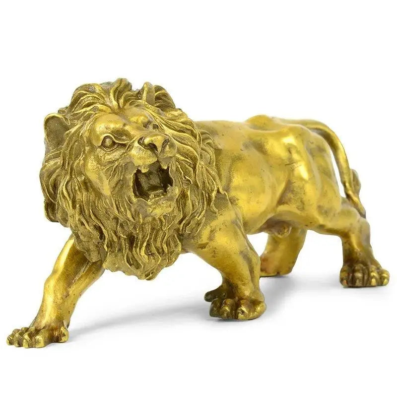 free shipping Latest western copper lion  bronze lions crafts Family decoration sculpture furnishing articles