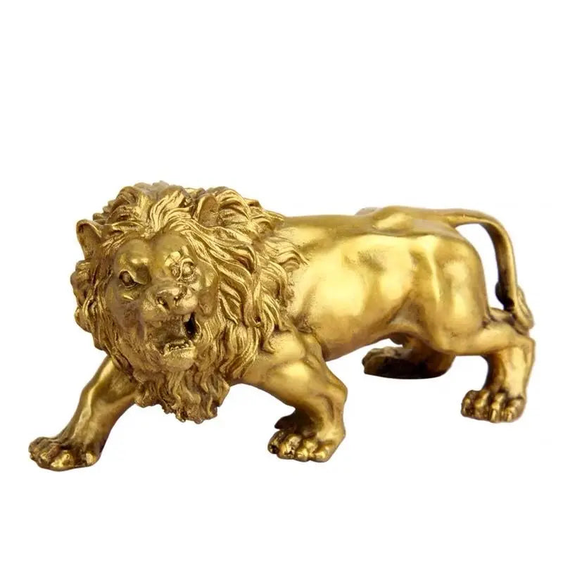 free shipping Latest western copper lion  bronze lions crafts Family decoration sculpture furnishing articles