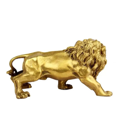 free shipping Latest western copper lion  bronze lions crafts Family decoration sculpture furnishing articles