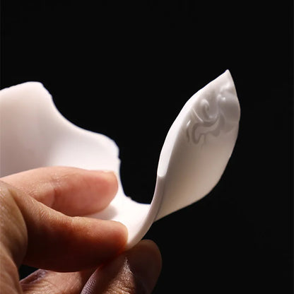 full handmade carved tea cup jade porcelain cup lotus water lily engraved relief kungfu cup of tea 150ml master cups
