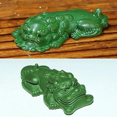 full handmade decoration ornament real yixing zisha tea pet republic green clay brave troops tea play wealth bring high quality