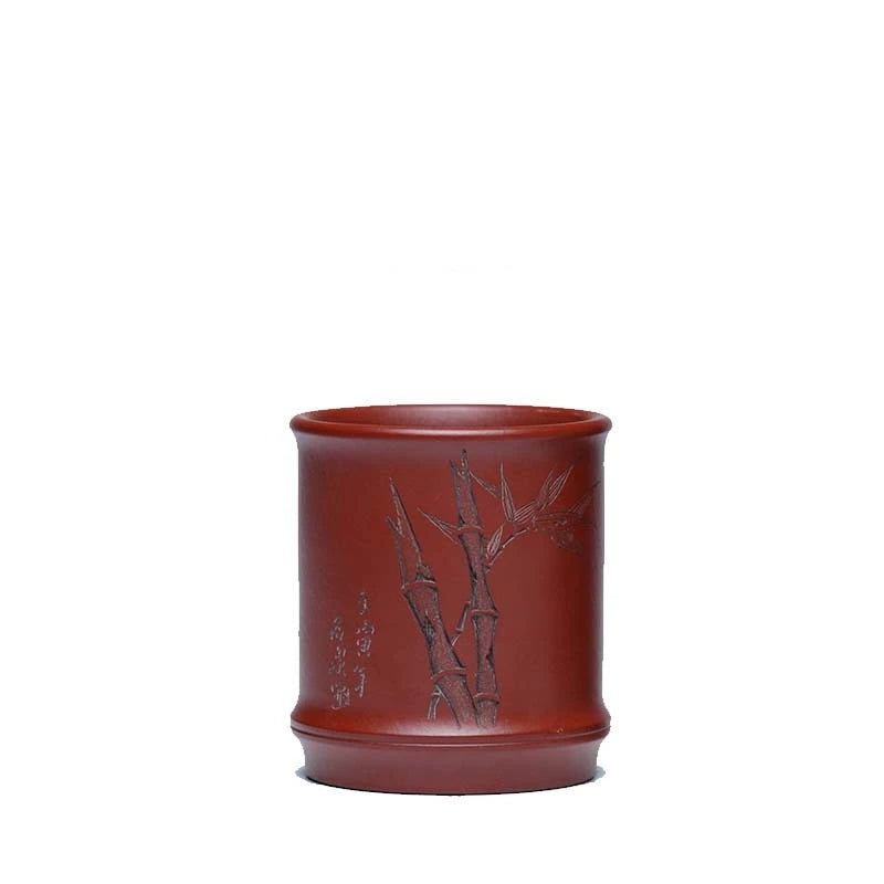 full handmade tea cup on sales original ore real yixing zisha dicaoqing dahongpao clay master mug bamboo carved health care new