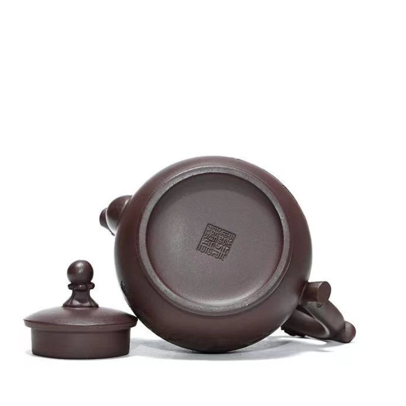 full handmade tea pot marke dragon design carved original ore real yixing zisha purple grit pots 270ml health care made in China