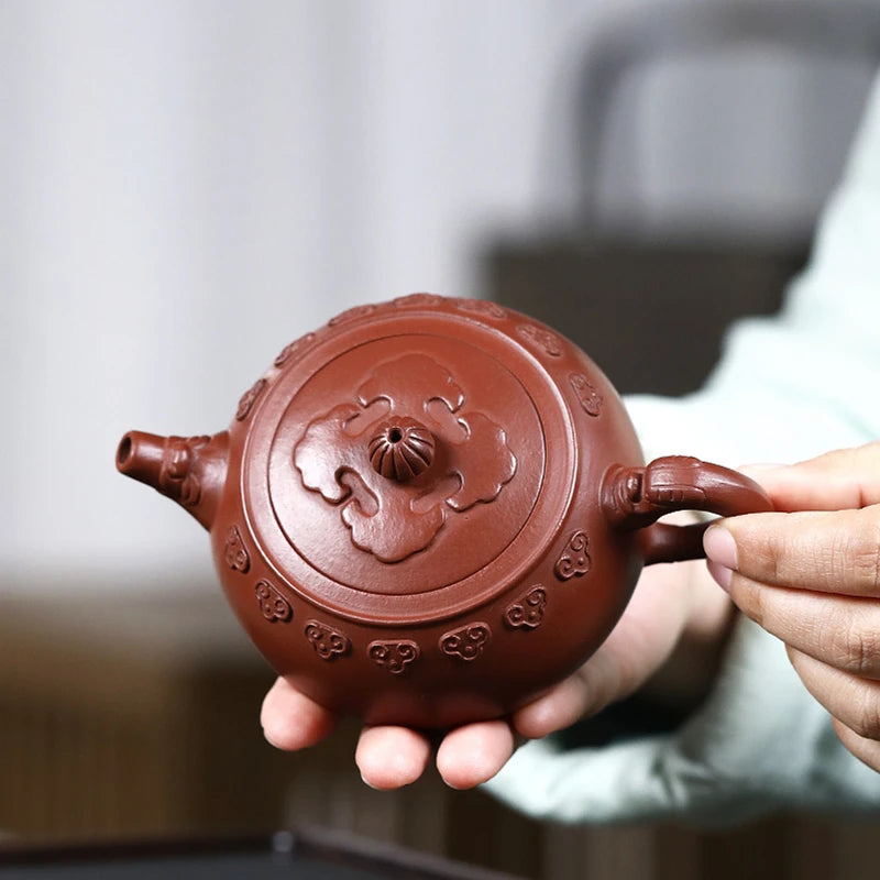 full handmade tea pot traditional craft marked master shipiao pot real yixing zisha zhu clay original ore 260ml embossed China