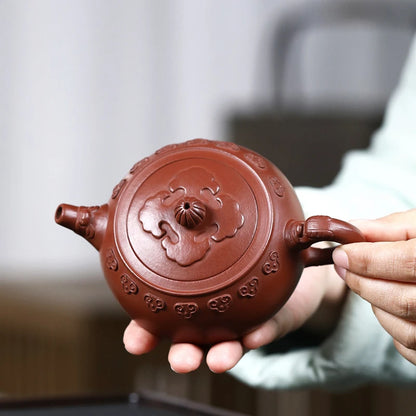full handmade tea pot traditional craft marked master shipiao pot real yixing zisha zhu clay original ore 260ml embossed China