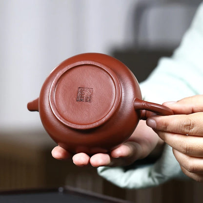 full handmade tea pot traditional craft marked master shipiao pot real yixing zisha zhu clay original ore 260ml embossed China