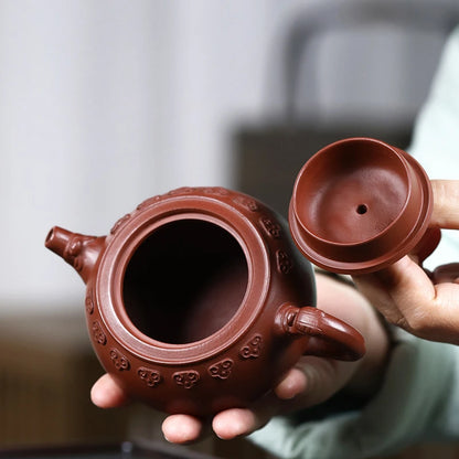 full handmade tea pot traditional craft marked master shipiao pot real yixing zisha zhu clay original ore 260ml embossed China