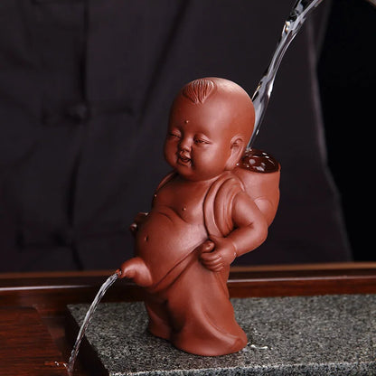 funny pee doll yixing zisha purple clay tea pet creative ornament house warming gift tea play on tea tray Chinese lovely doll
