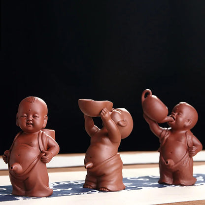 funny pee doll yixing zisha purple clay tea pet creative ornament house warming gift tea play on tea tray Chinese lovely doll