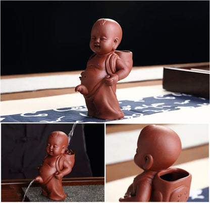 funny pee doll yixing zisha purple clay tea pet creative ornament house warming gift tea play on tea tray Chinese lovely doll