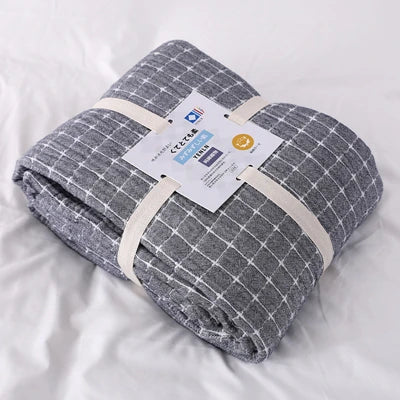 gauze blanket throws soft and cozy 100% cotton bed cover for summer air conditioning room thin blankets queen king size
