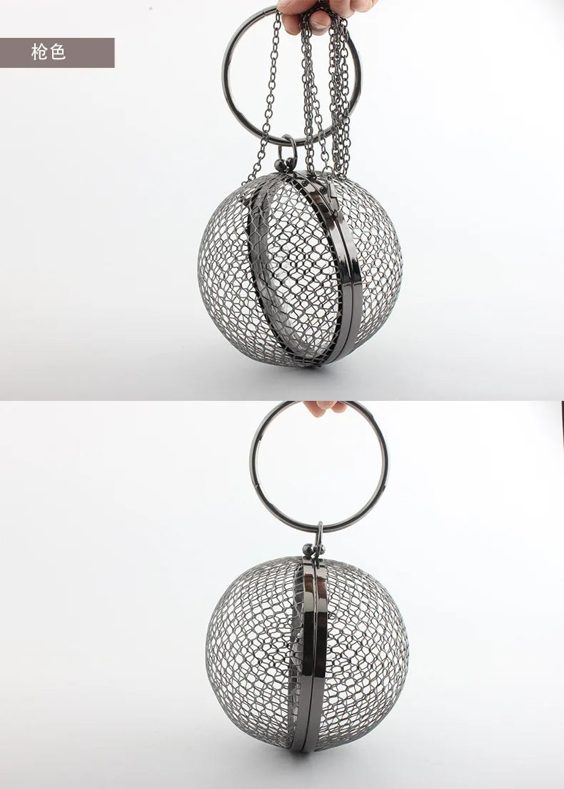 girl Hollow Out Women Glitter Evening Bags Metal day Clutches bags Chain Shoulder Cross body Bag Ladies Party Box Clutch Purse