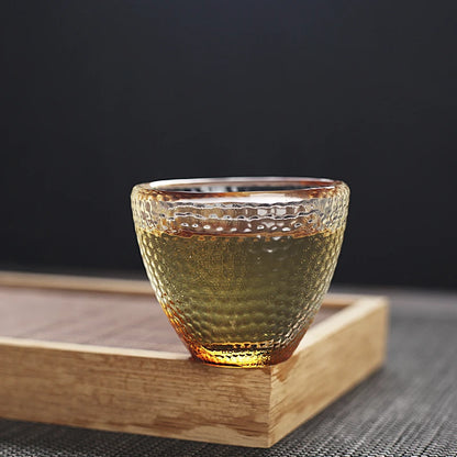 glass heat insulation Chinese kungfu tea cup creative colorful master cup of tea clear coffee cup set 65ml on sales