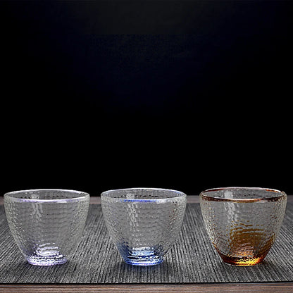 glass heat insulation Chinese kungfu tea cup creative colorful master cup of tea clear coffee cup set 65ml on sales