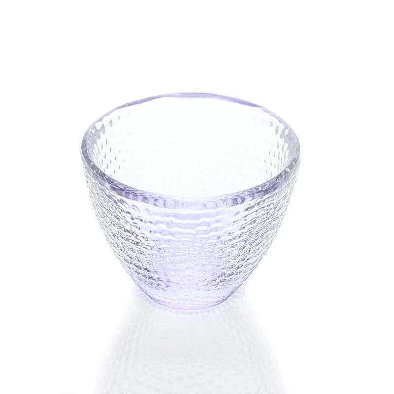 glass heat insulation Chinese kungfu tea cup creative colorful master cup of tea clear coffee cup set 65ml on sales
