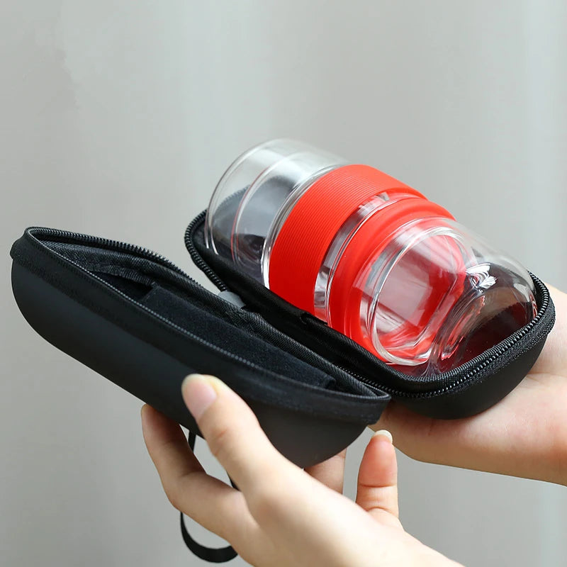 glass tea set travelling office cup with infuser portable bag lead free Borosilicate glass pitcher tea cups heat insulation