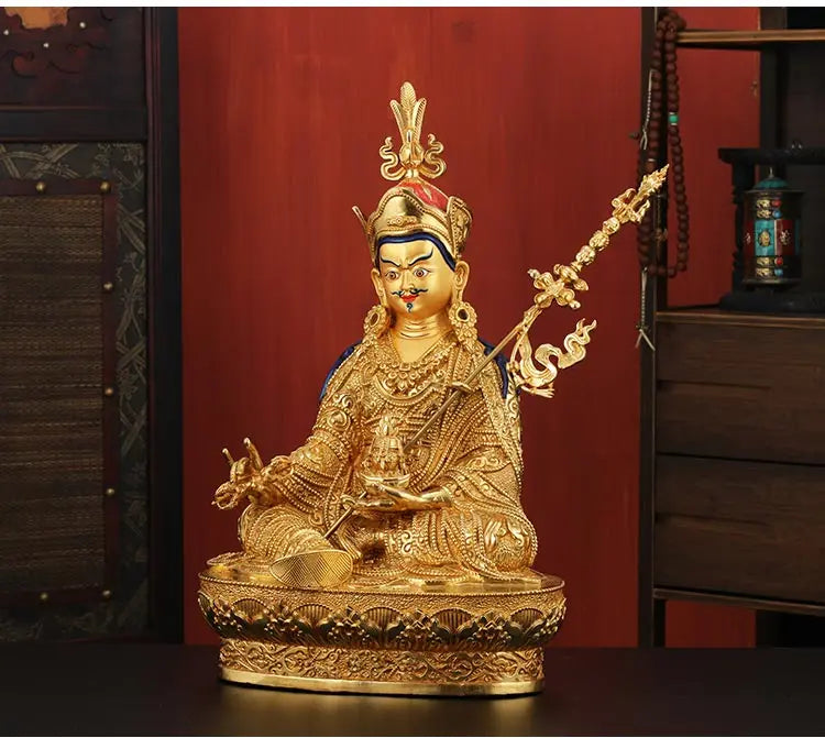 good Buddha HOME Greco-Buddhist efficacious Protection # Buddhism Guru Rinpoche Padmasambhava Buddha gild statue  50CM