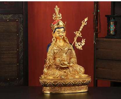 good Buddha HOME Greco-Buddhist efficacious Protection # Buddhism Guru Rinpoche Padmasambhava Buddha gild statue  50CM