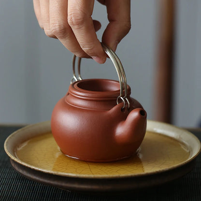 hall are recommended yixing undressed ore pure hand purple small coal pit mud zhu egg package girder pot of 220 ml