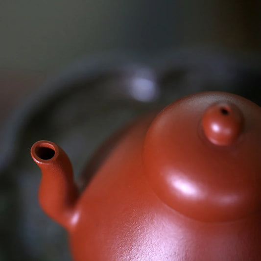 hall yixing masters are recommended pure manual teapot tea set undressed ore red mud thought d. thought pavilion 185 ml