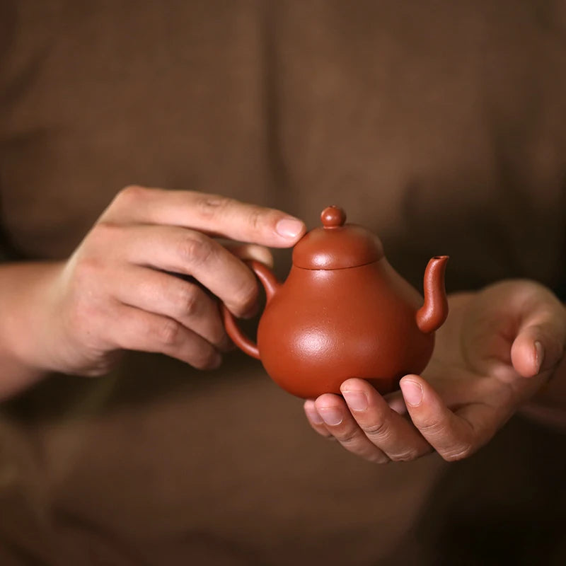 hall yixing masters are recommended pure manual teapot tea set undressed ore red mud thought d. thought pavilion 185 ml