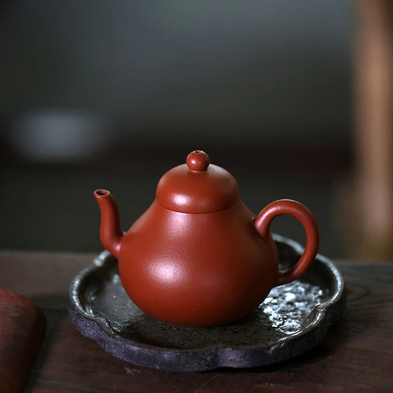 hall yixing masters are recommended pure manual teapot tea set undressed ore red mud thought d. thought pavilion 185 ml
