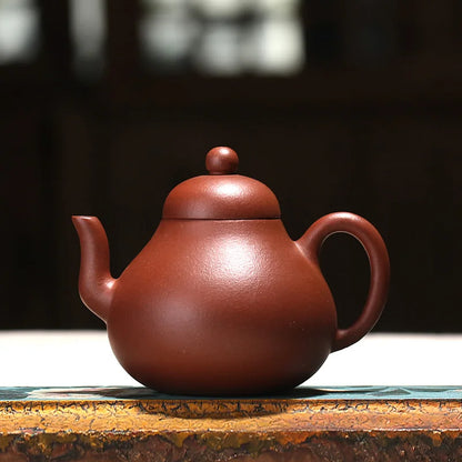 hall yixing masters are recommended pure manual teapot tea set undressed ore red mud thought d. thought pavilion 185 ml