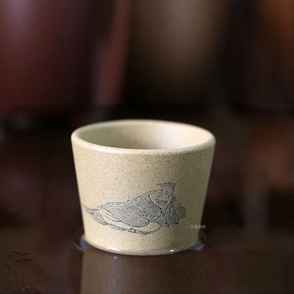 hall yixing purple sand cup cup period of mud kung fu tea set sample tea cup master cup single cup small individual cup