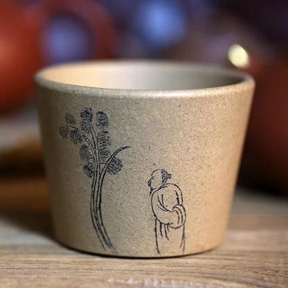 hall yixing purple sand cup cup period of mud kung fu tea set sample tea cup master cup single cup small individual cup
