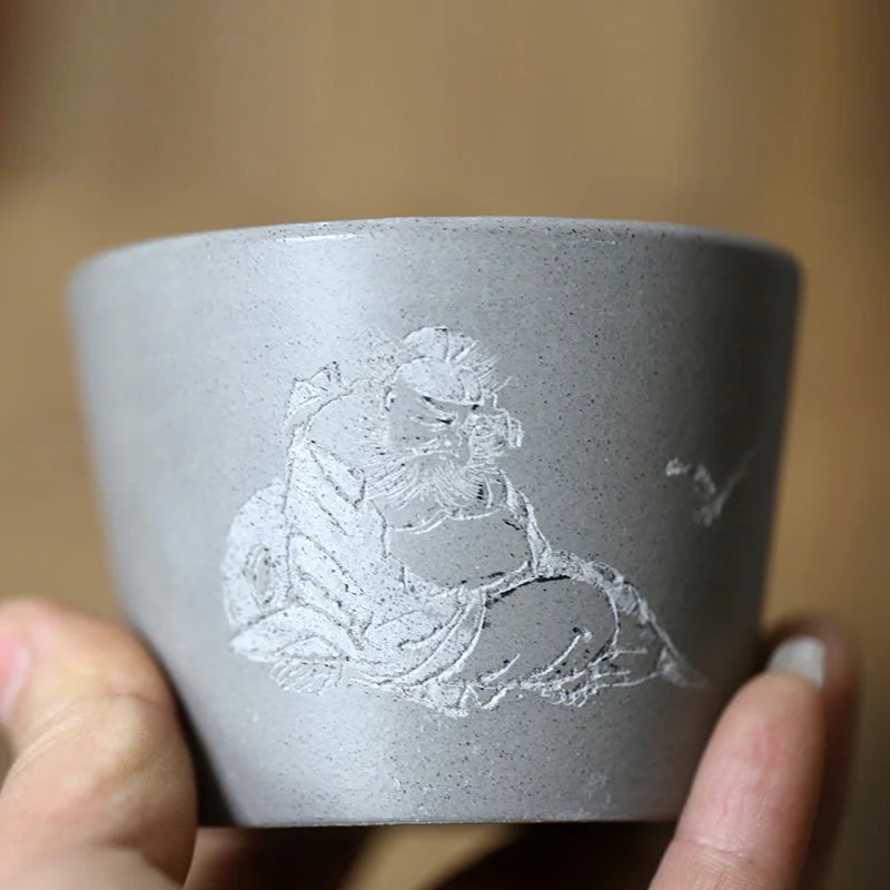 hall yixing purple sand cup cup period of mud kung fu tea set sample tea cup master cup single cup small individual cup