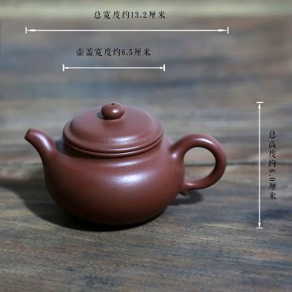 hall yixing recommended undressed ore all hand famous tea sets tea pot bottom groove green archaize pot of 280 ml