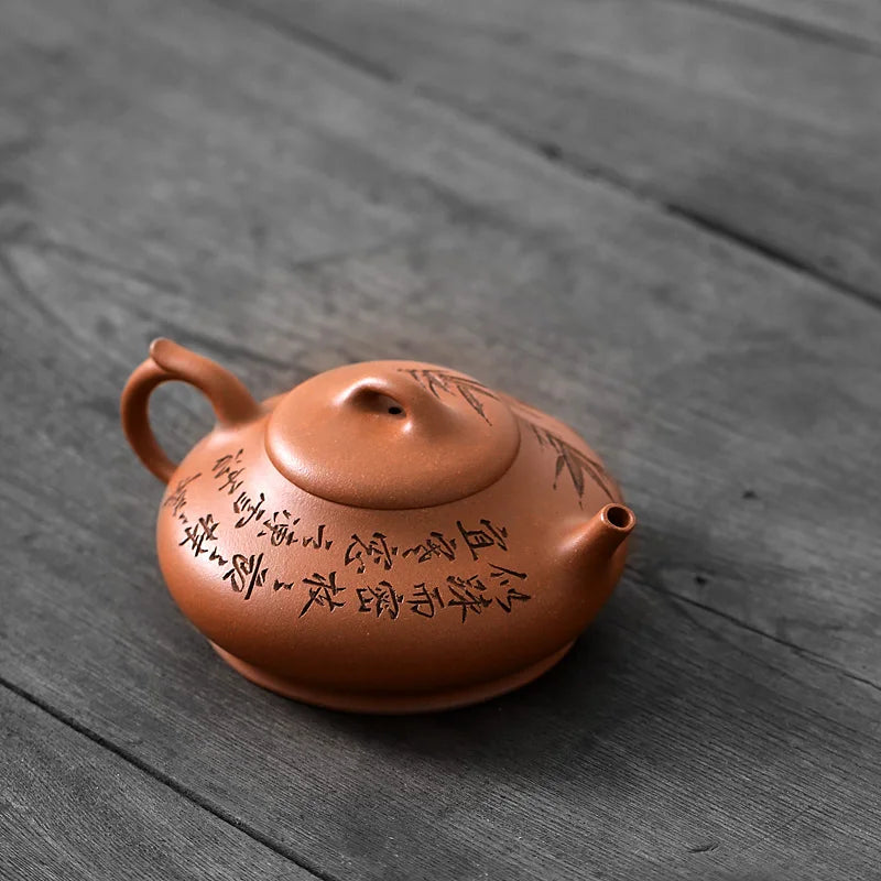 hall yixing recommended undressed ore famous tea set by hand painted stone gourd ladle bosom friend home period of mud