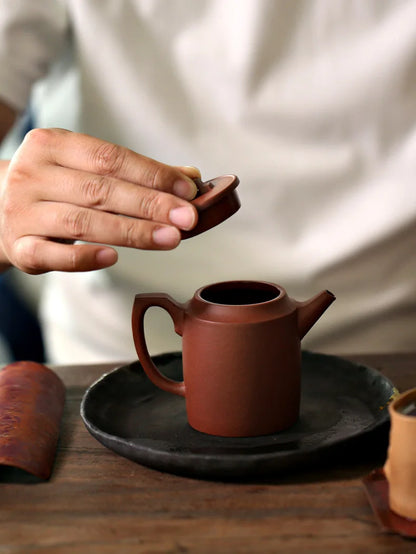 hall yixing recommended undressed ore famous tea tea set manually set bottom groove green brook straight pot of 165 ml