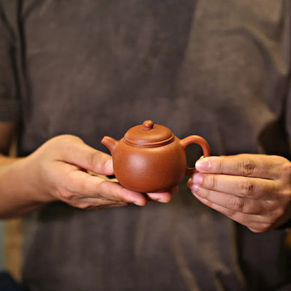 hall yixing recommended undressed ore hand down slope mud bao statue of a small pot of mini bucket tea pot of 125 c