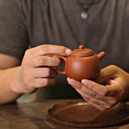 hall yixing recommended undressed ore hand down slope mud bao statue of a small pot of mini bucket tea pot of 125 c