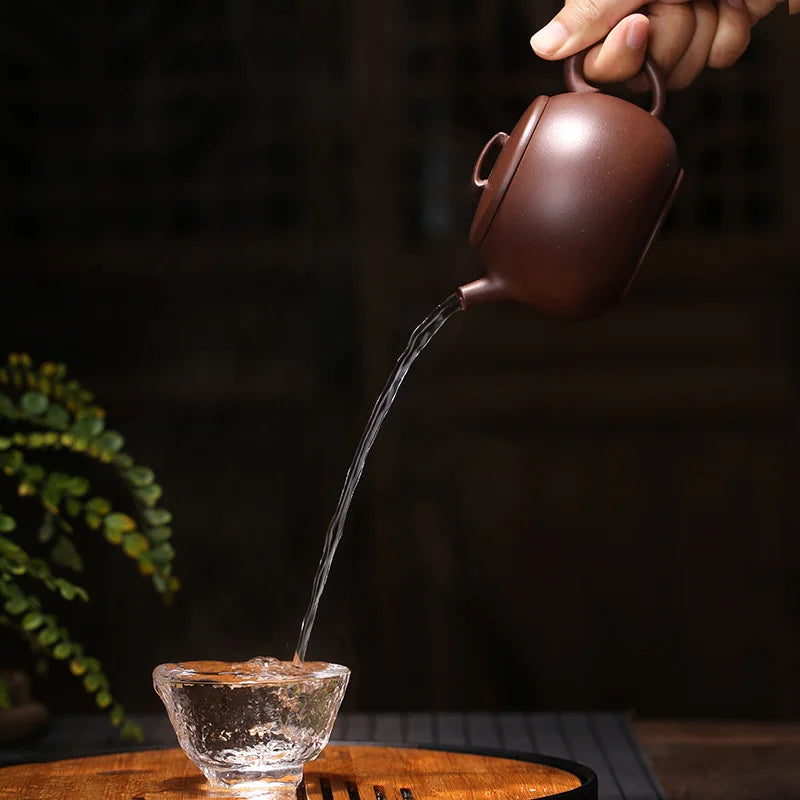 hall yixing undressed ore recommended pure manual famous kung fu tea set old purple clay and drink pot of 210 ml