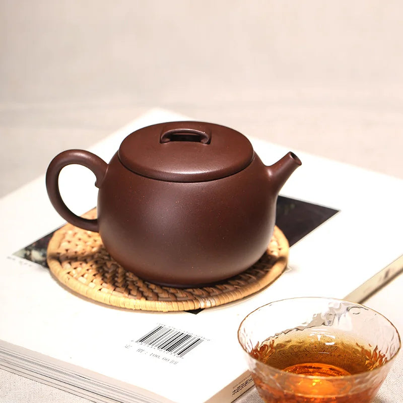 hall yixing undressed ore recommended pure manual famous kung fu tea set old purple clay and drink pot of 210 ml