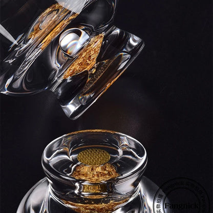 handmade gaiwan porcelain lid cup saucer glass covered bowl handpainted gold plated creative tureen 150ml in China on sales new