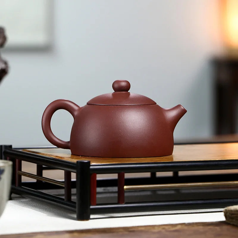 handmade tea pot Chinese character carved master pot 190ml half moon design original ore true yixing zisha purple grit clay new