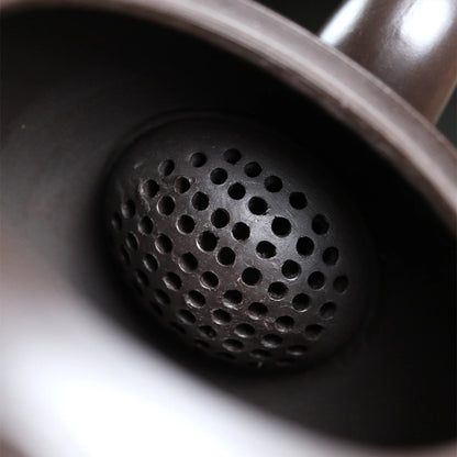 handmade tea pot beauty carved master kungfu pot with ball shaped infuser holes marked original ore yixing zisha black zhu clay