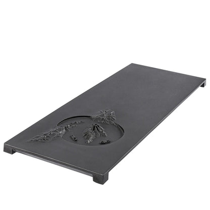 handmade tea tray weighted black stone natural whole cut embossed mountain serving trays tea table rectangle multi size heavy