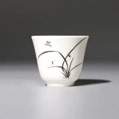 handpainted porcelain tea cup creative wintersweet orchid bamboo Mum flower print Chinese kungfu cup for Pu'er tea chabei new